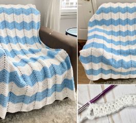 Crochet Chevron Blanket free pattern