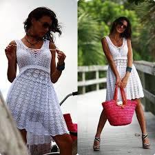 White Summer Crochet Dress