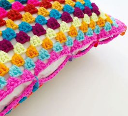 Make a Crocheted Granny Square Pillow Cover