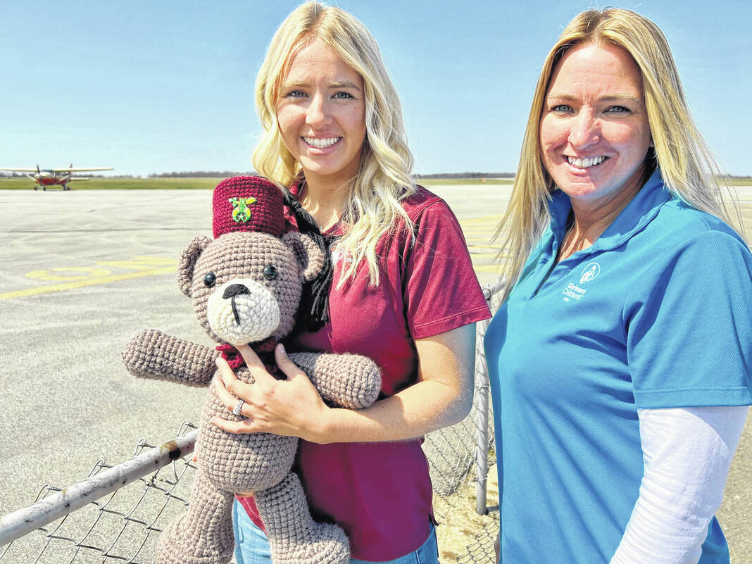A bear handcrafted with devotion raised more than $1,000 for Shriners Children’s Ohio when it was donated
