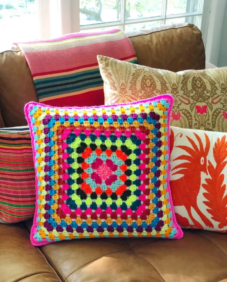 crochet sofa pillow cover 2